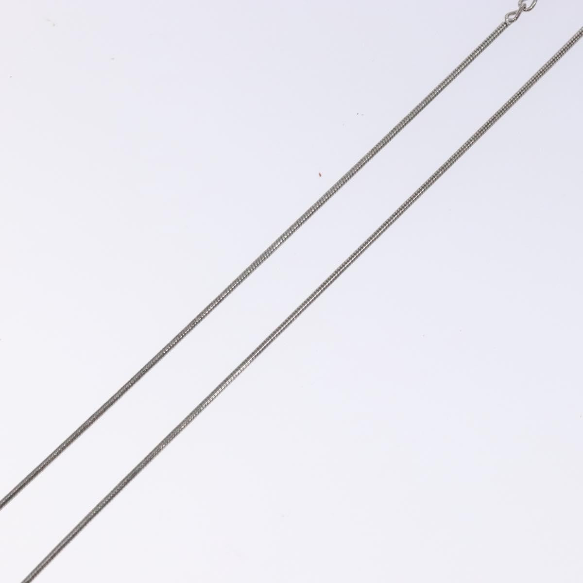 Christian Dior D logo Pendant Necklace Metal, SILVER, METAL, Necklace