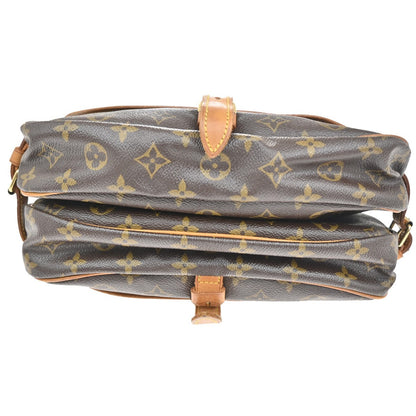 Louis Vuitton Saumur Handbag Monogram Canvas, BROWN, CANVAS, Shoulder bag