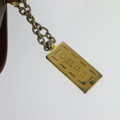 Celine Vintage Macadam Shoulder Bag Canvas and Leather, BROWN, CANVAS, Shoulder bag