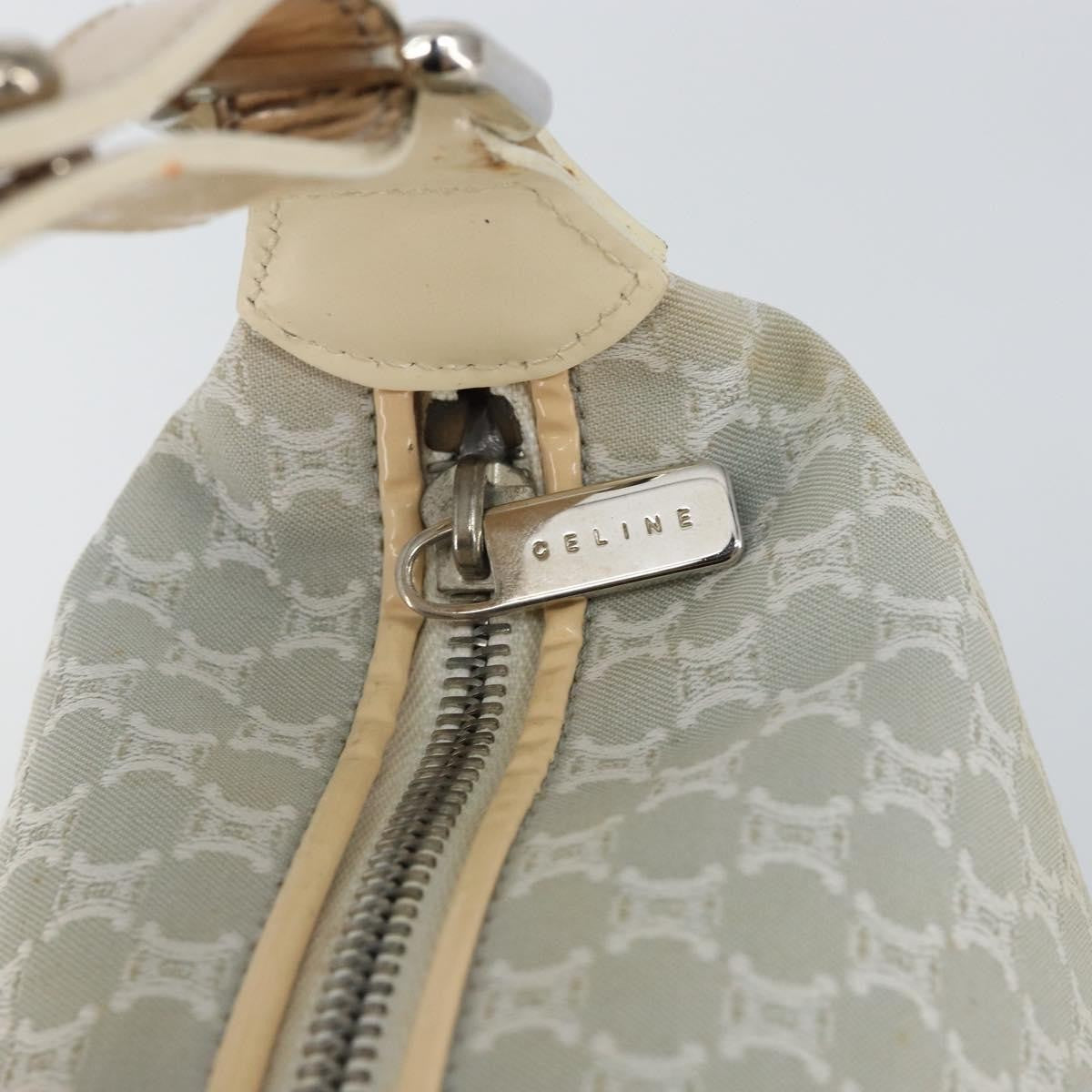 Celine Macadam Handbag Macadam with leather, SILVER, CANVAS, Handbag