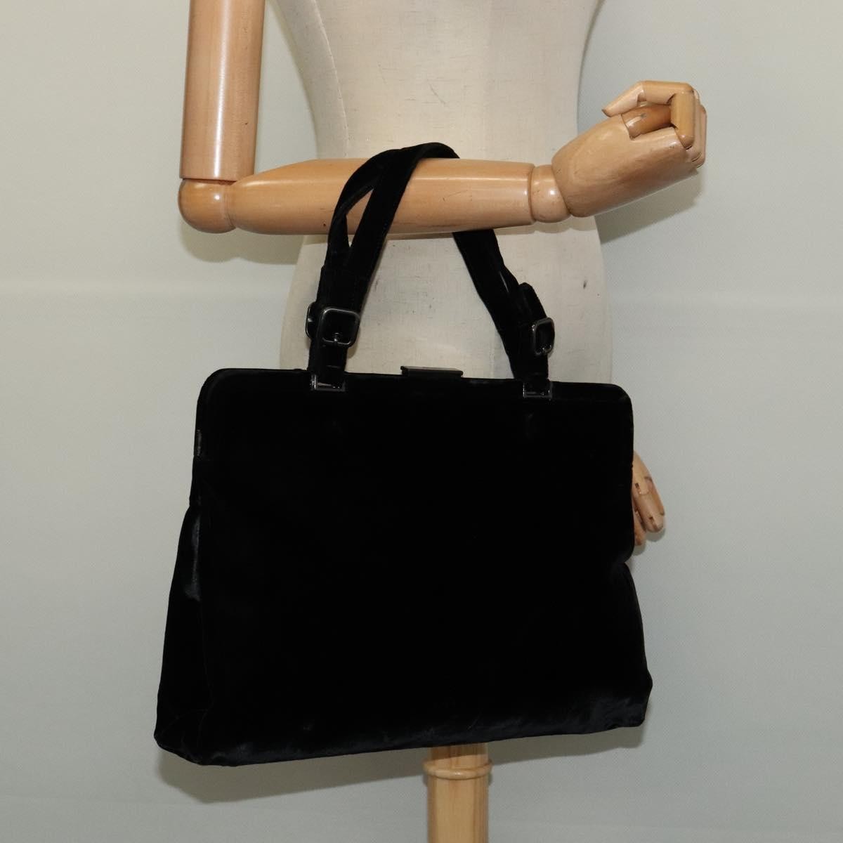 Prada Vintage Handbag Tessuto, BLACK, VELVET, Handbag