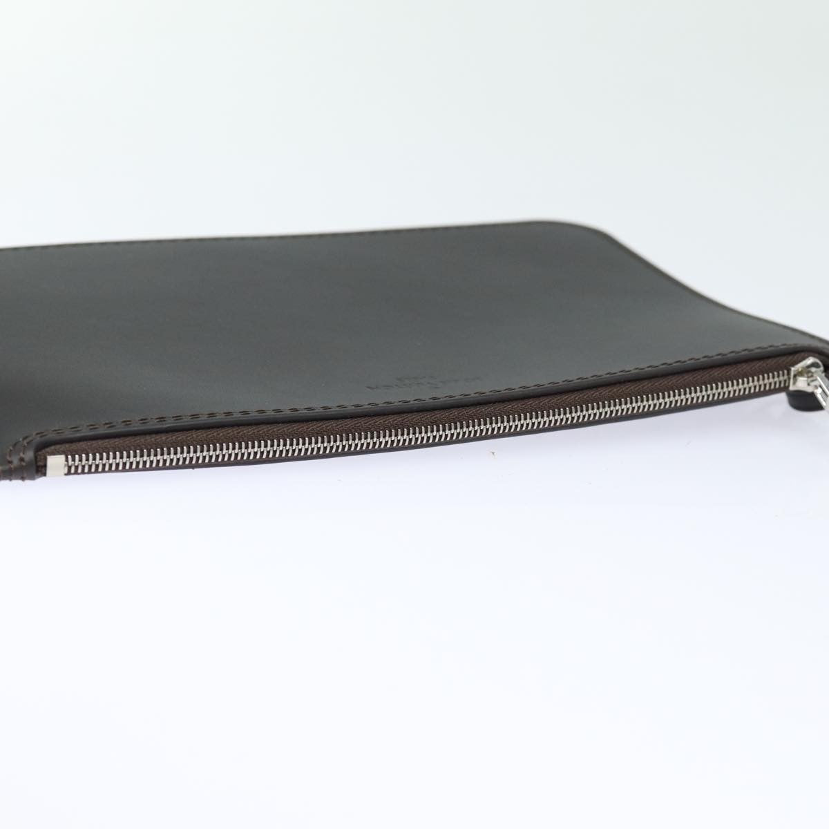Louis Vuitton Neverfull Pochette Leather, BROWN, LEATHER, Clutche & pouche