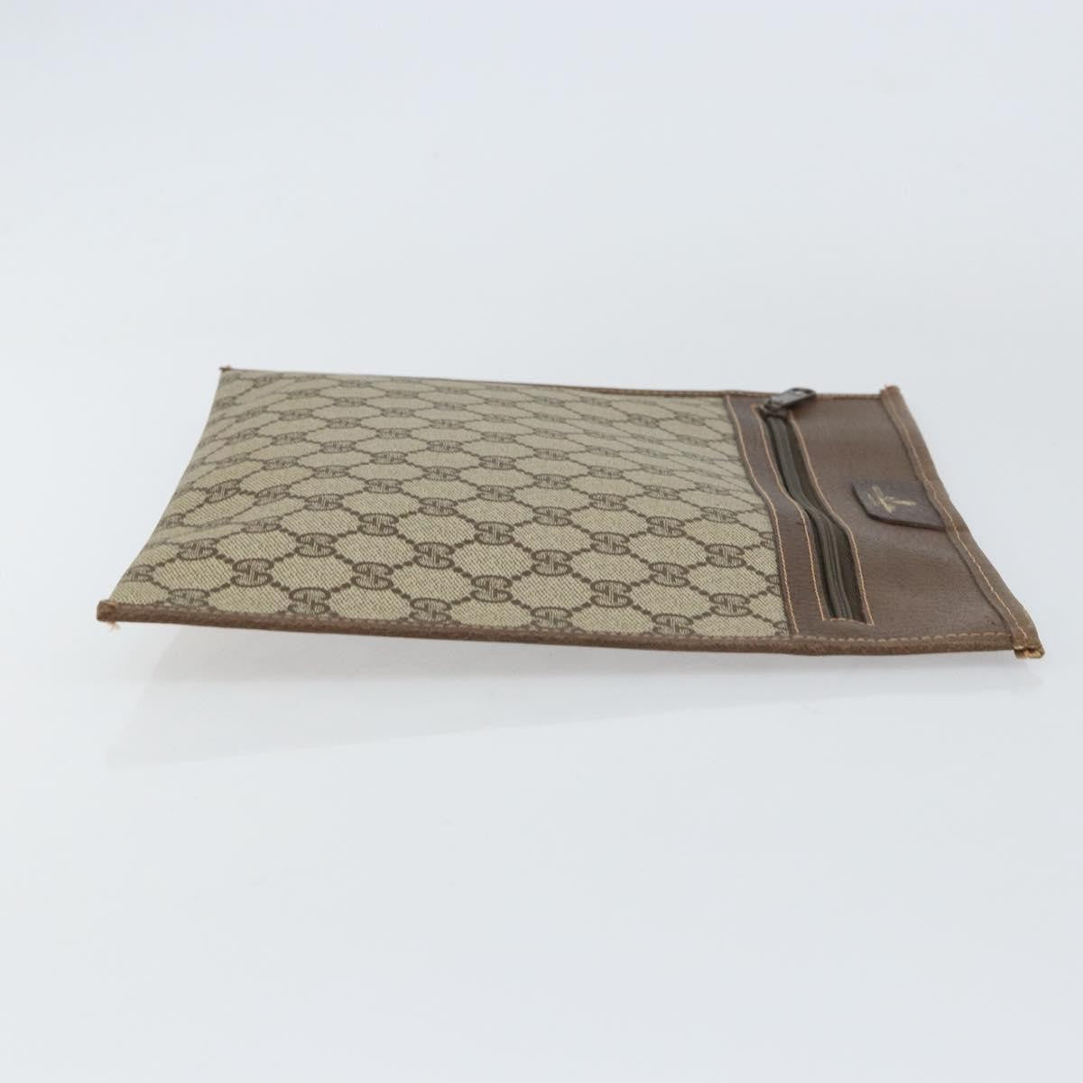 Gucci GG Supreme Clutch bag PVC, BEIGE, PVC, Clutche & pouche