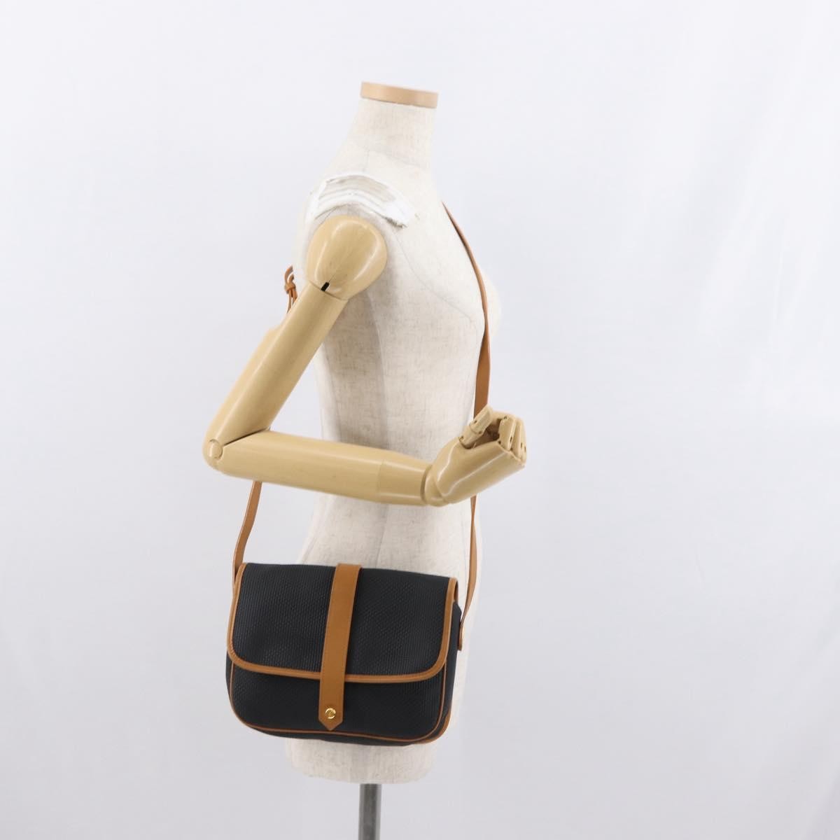 Saint Laurent Vintage Shoulder Bag Canvas, BLACK, CANVAS, Shoulder bag