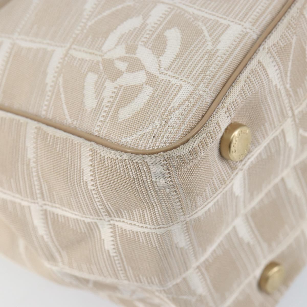 Chanel Travel Line Tote Nylon, BEIGE, NYLON, Tote bag