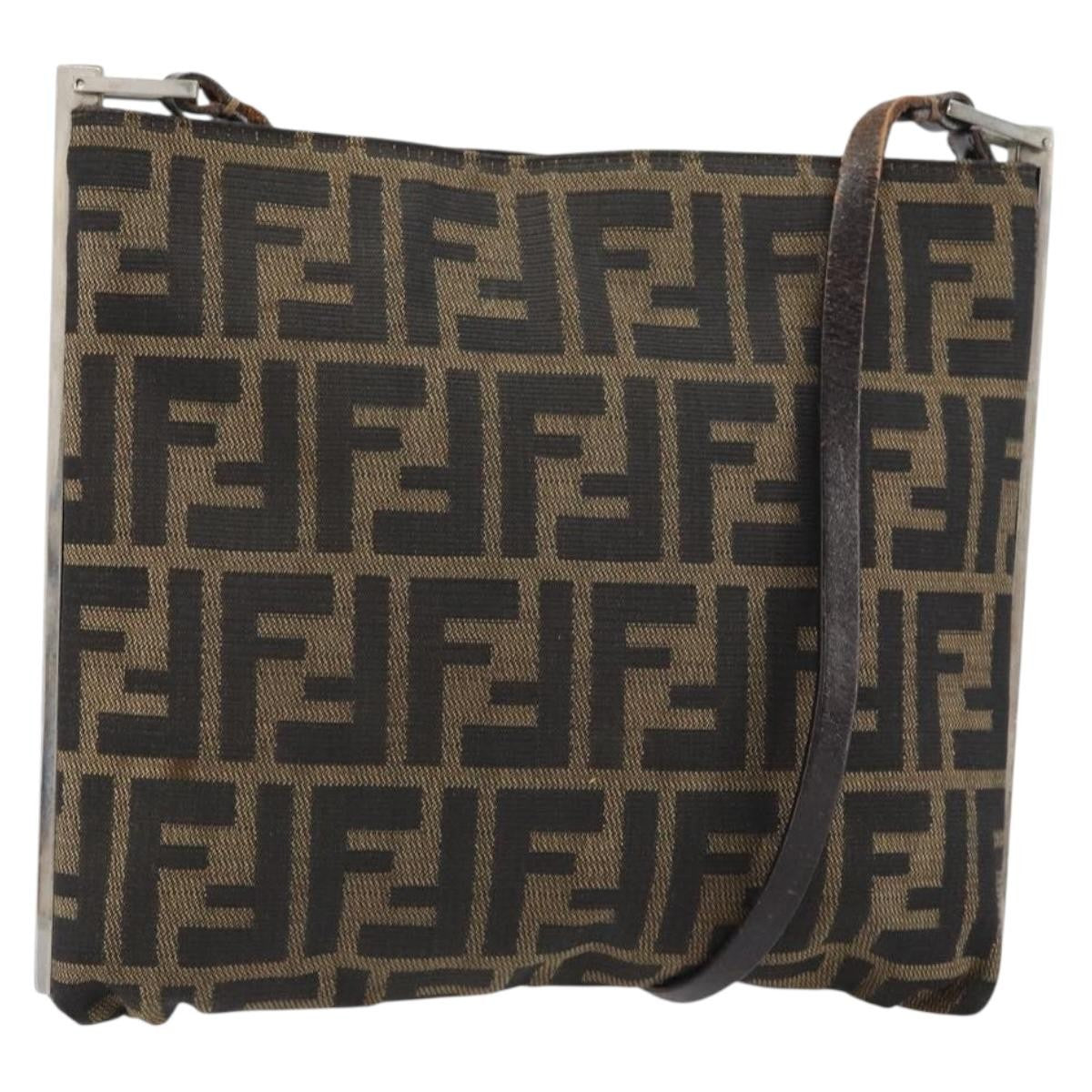 Fendi Vintage shoulderbag Canvas, BROWN, CANVAS, Shoulder bag