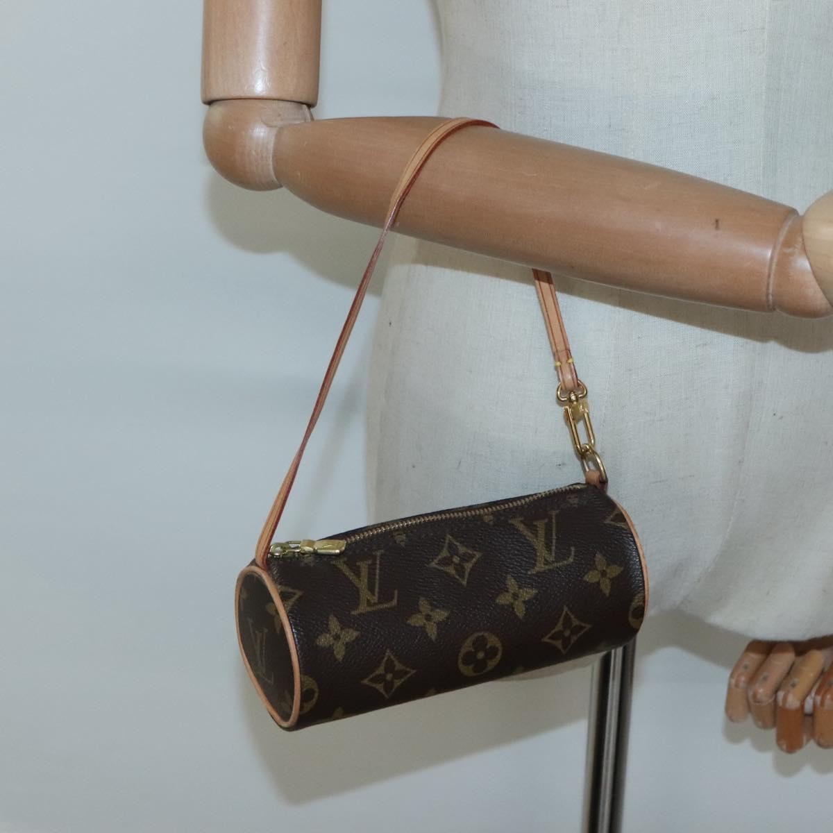 Louis Vuitton Papillon Pochette Monogram Canvas, BROWN, CANVAS, Handbag