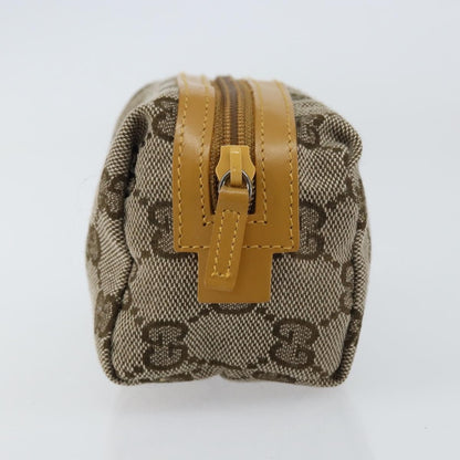Gucci Vintage Toiletry Pouch GG Canvas, BEIGE, CANVAS, Clutche & pouche