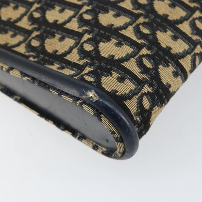 Christian Dior Vintage Trotter Shoulder Bag Canvas, NAVY, CANVAS, Shoulder bag