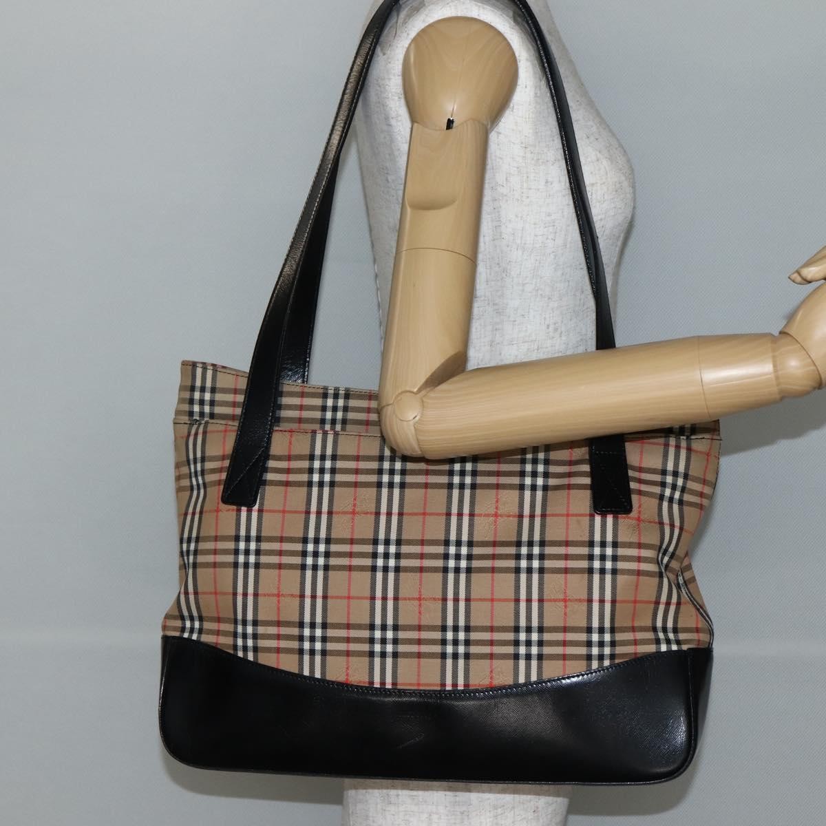 Burberry Nova Check Tote canvas check pattern, BEIGE, CANVAS, Tote bag
