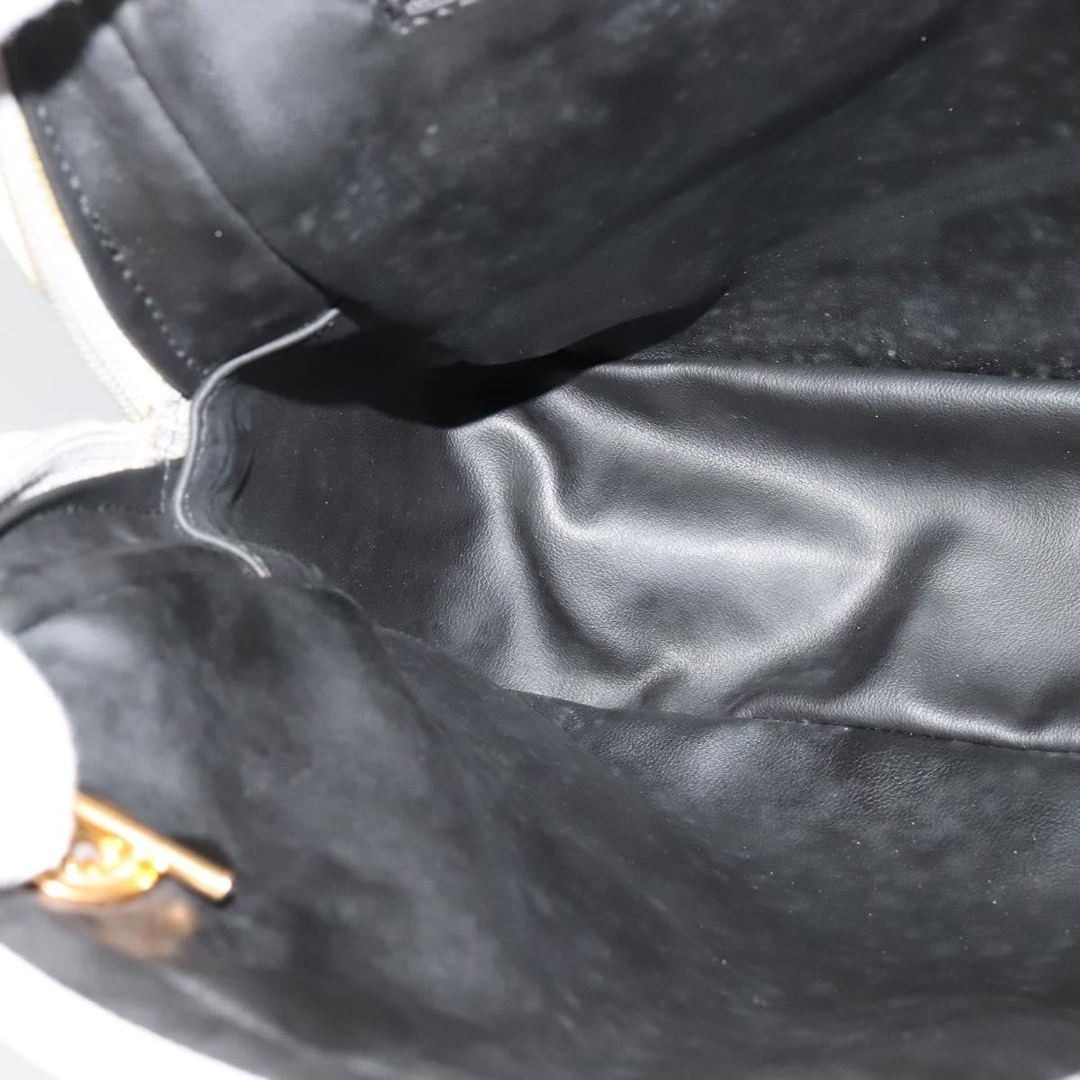 Bally Vintage Chain Shoulder Bag Quilted Leather, ECRU, LEATHER, Shoulder bag