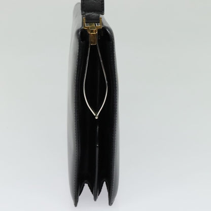 Celine Shoulder Bag Leather, BLACK, LEATHER, Shoulder bag