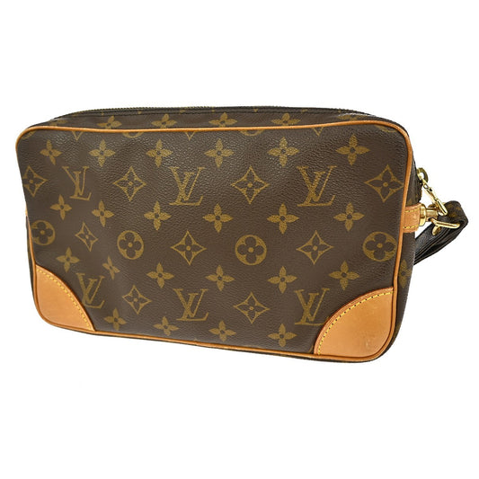 Louis Vuitton Marly Dragonne Clutch Monogram Canvas, BROWN, CANVAS, Clutche & pouche