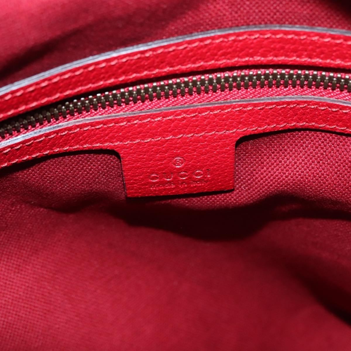 Gucci Logo Drawstring Backpack Striped Canvas, RED, CANVAS, Backpack