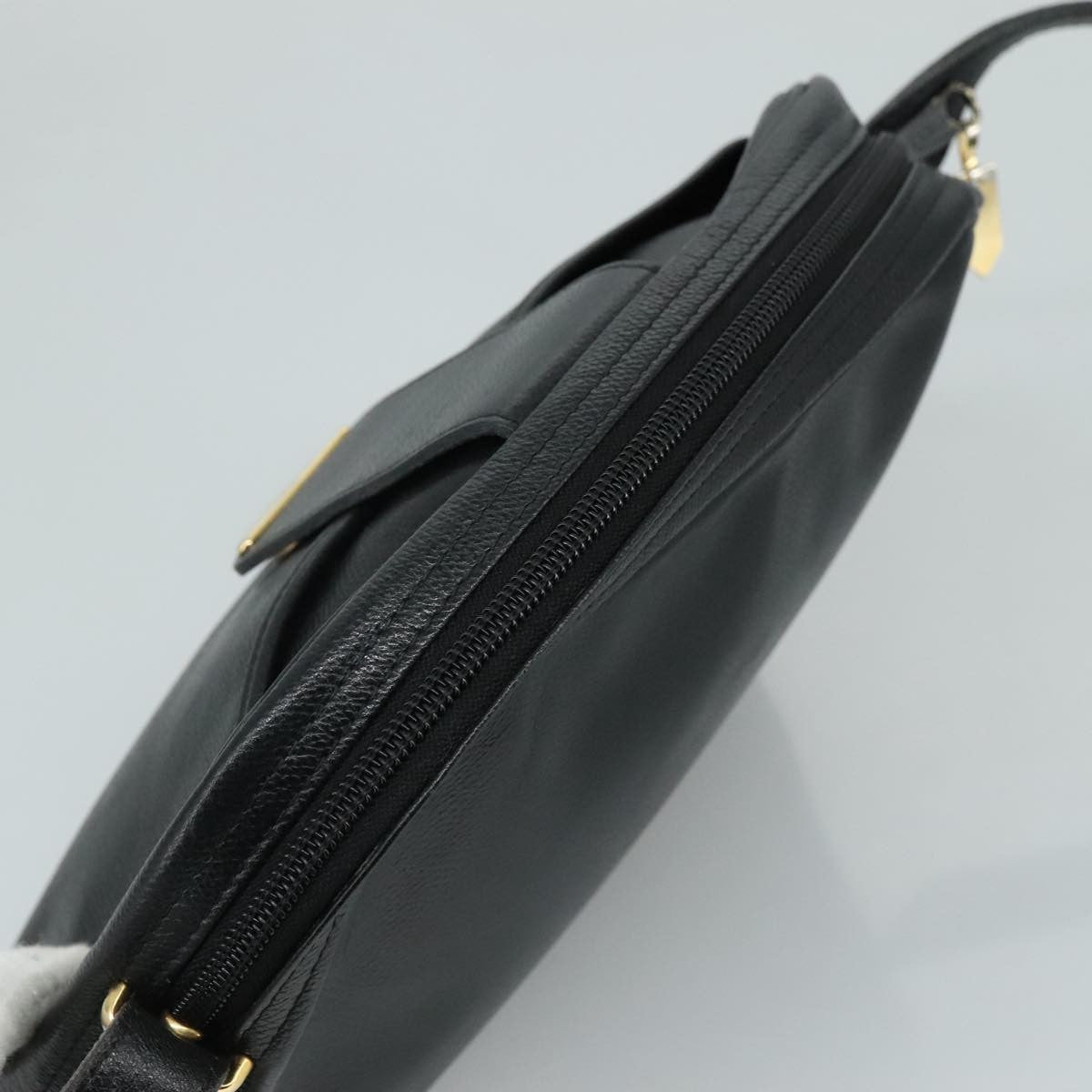 Saint Laurent Vintage Shoulder Bag Leather, BLACK, LEATHER, Shoulder bag