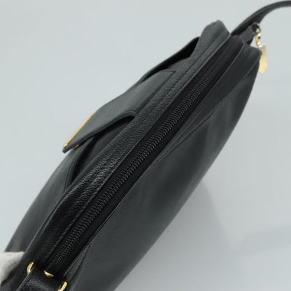 Saint Laurent Vintage Shoulder Bag Leather, BLACK, LEATHER, Shoulder bag