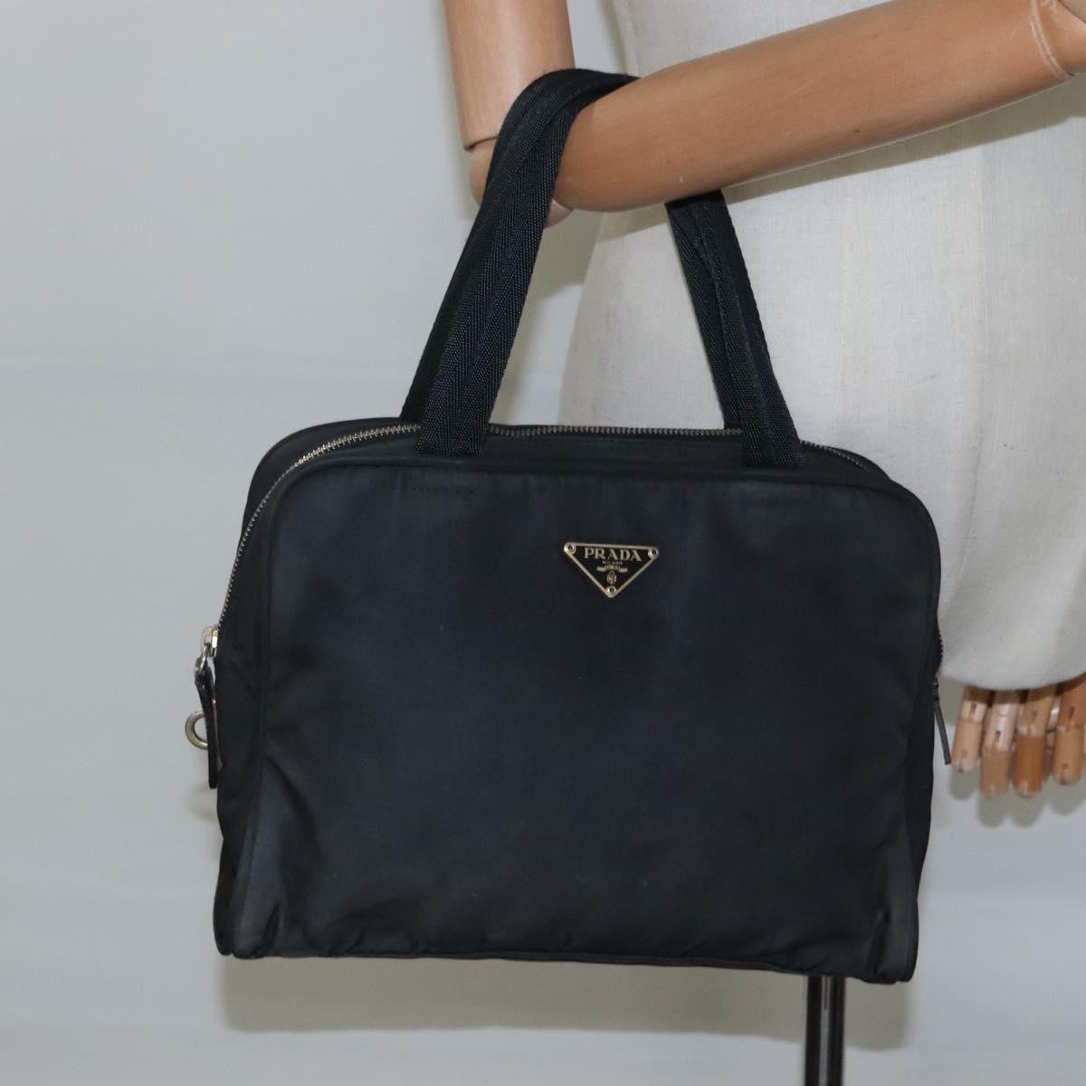 Prada Zip Around Tote Tessuto, BLACK, NYLON, Tote bag