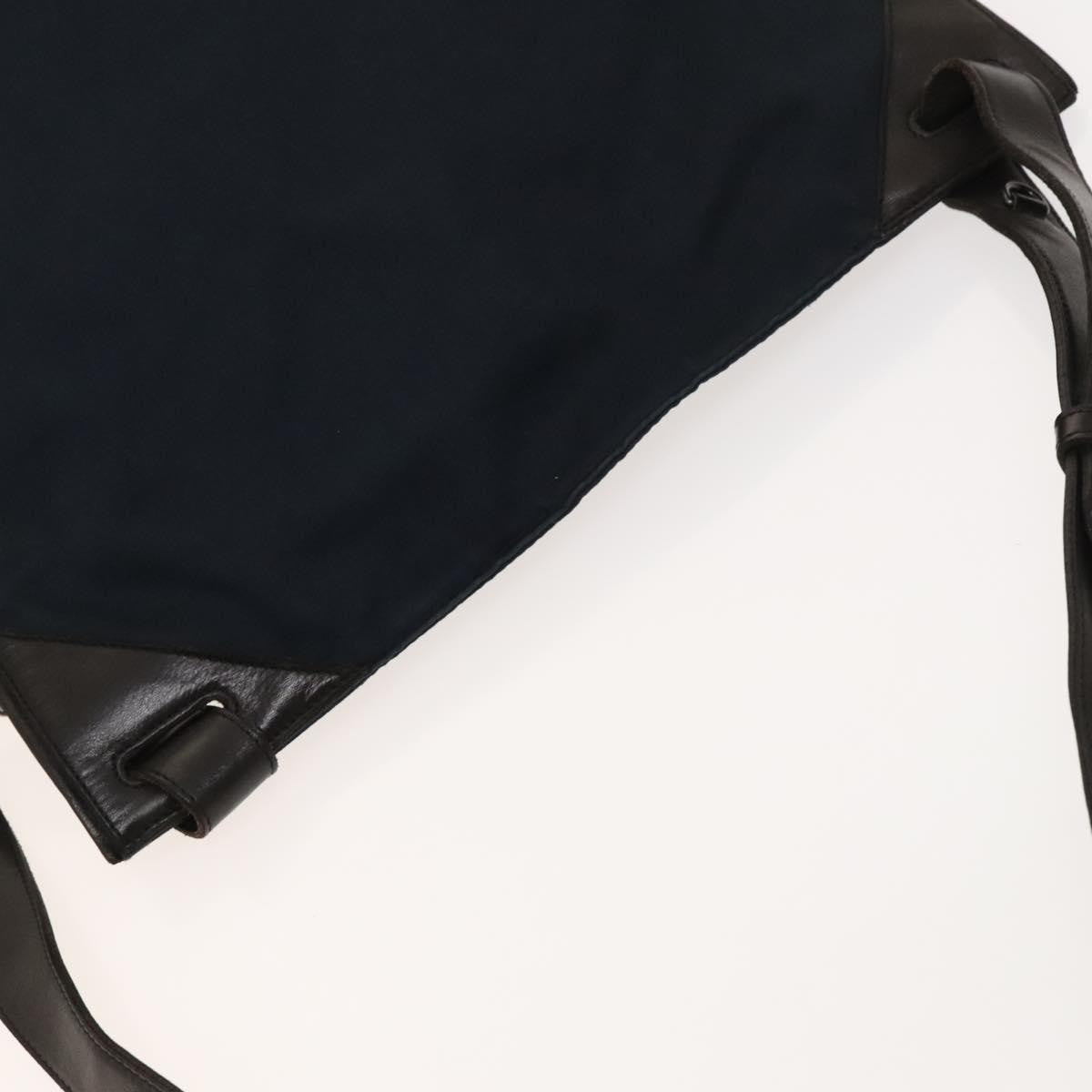 Bottega Veneta Vintage Flap Shoulder Bag Cotton, NAVY, COTTON, Shoulder bag