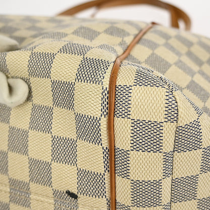 Louis Vuitton Totally Handbag Damier azur, WHITE, CANVAS, Tote bag