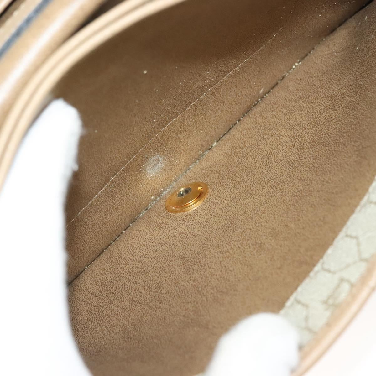 Christian Dior Vintage Honeycomb Shoulder Bag Leather, BEIGE, LEATHER, Shoulder bag