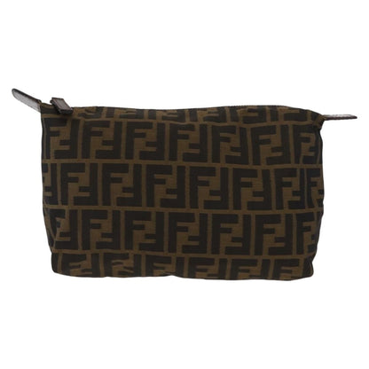 Fendi Logo Zucca Clutch PVC Leather, BLACK, CANVAS, Clutche & pouche