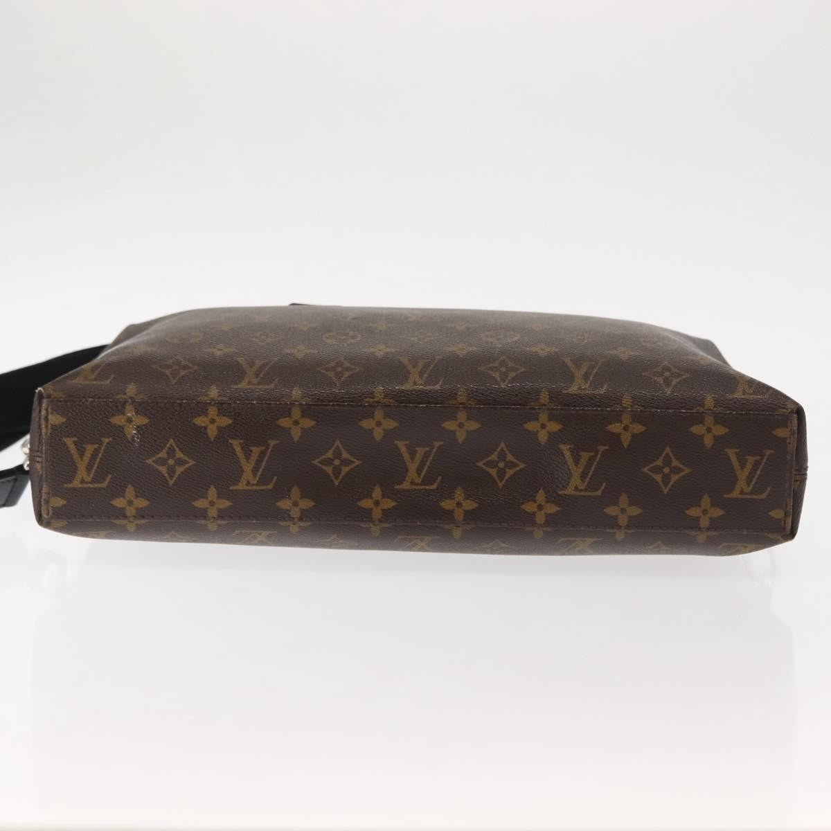 Louis Vuitton Porte-Documents Jour Bag Macassar Monogram Canvas, BROWN, CANVAS, Briefcase