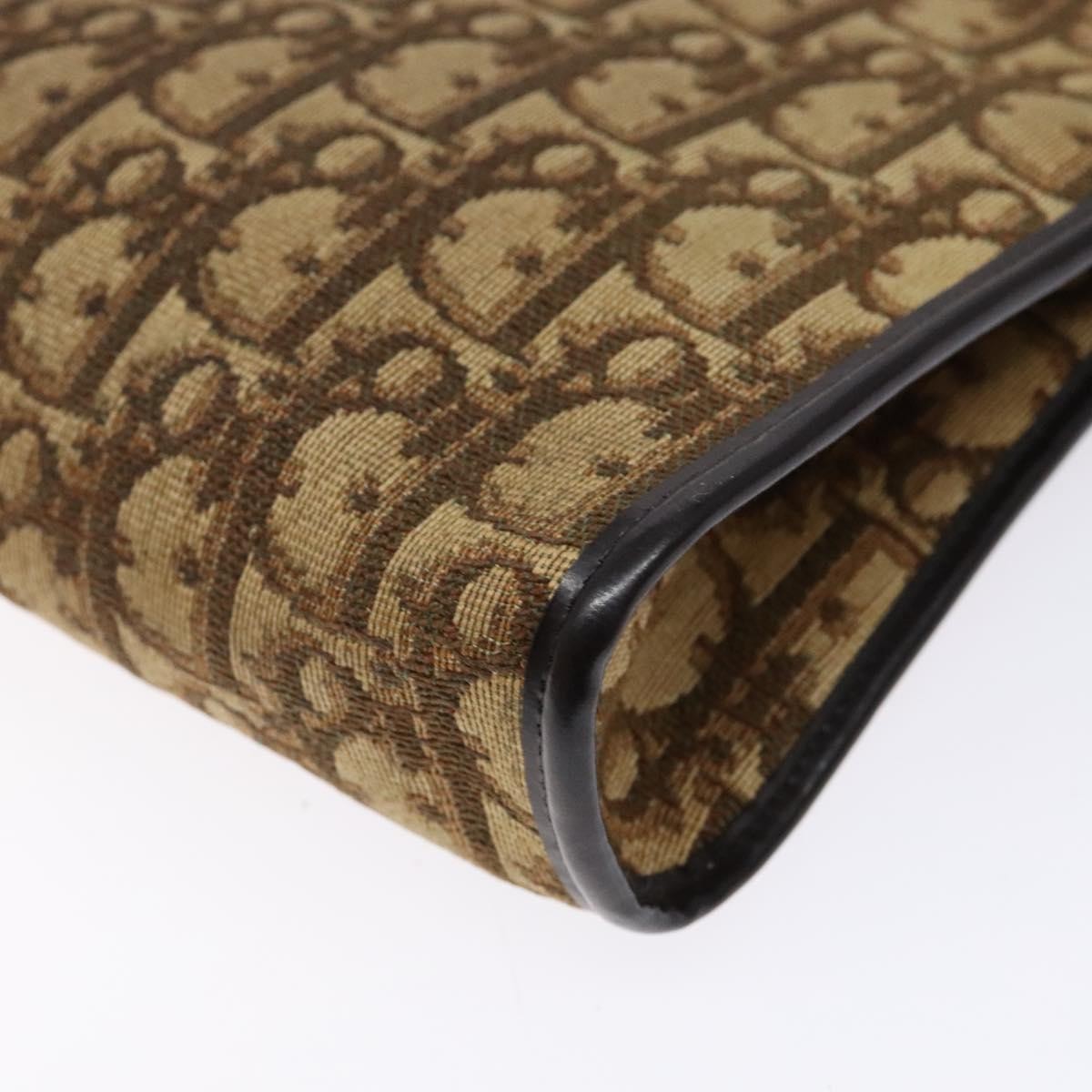 Christian Dior Vintage Trotter Shoulder Bag Canvas, BROWN, CANVAS, Shoulder bag