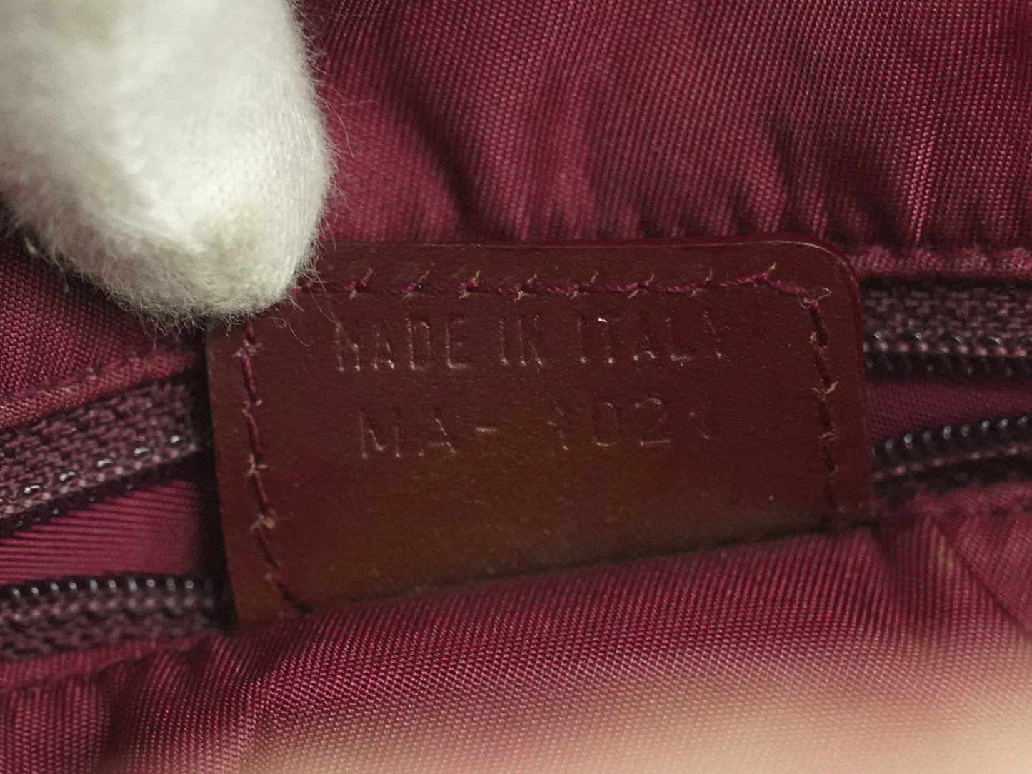 Christian Dior Vintage Saddle Bowler Bag Diorissimo Canvas, BURGUNDY, CANVAS, Handbag