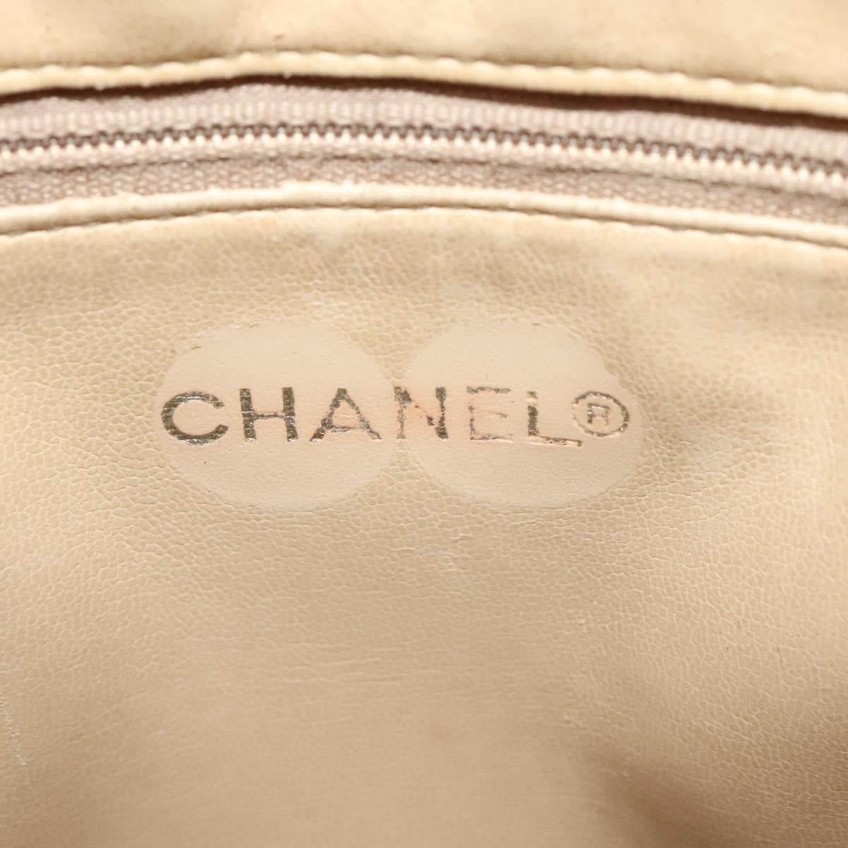 Chanel Vintage Shoulder Bag Leather, Beige, Leather, Shoulder Bag