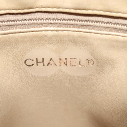 Chanel Vintage Shoulder Bag Leather, Beige, Leather, Shoulder Bag