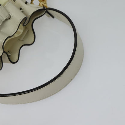 Fendi FF Logo Mon Tresor Bucket Bag Canvas, WHITE, CANVAS, Shoulder bag