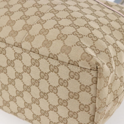 Gucci Diaper Web Strap Tote GG Canvas, BEIGE, CANVAS, Tote bag