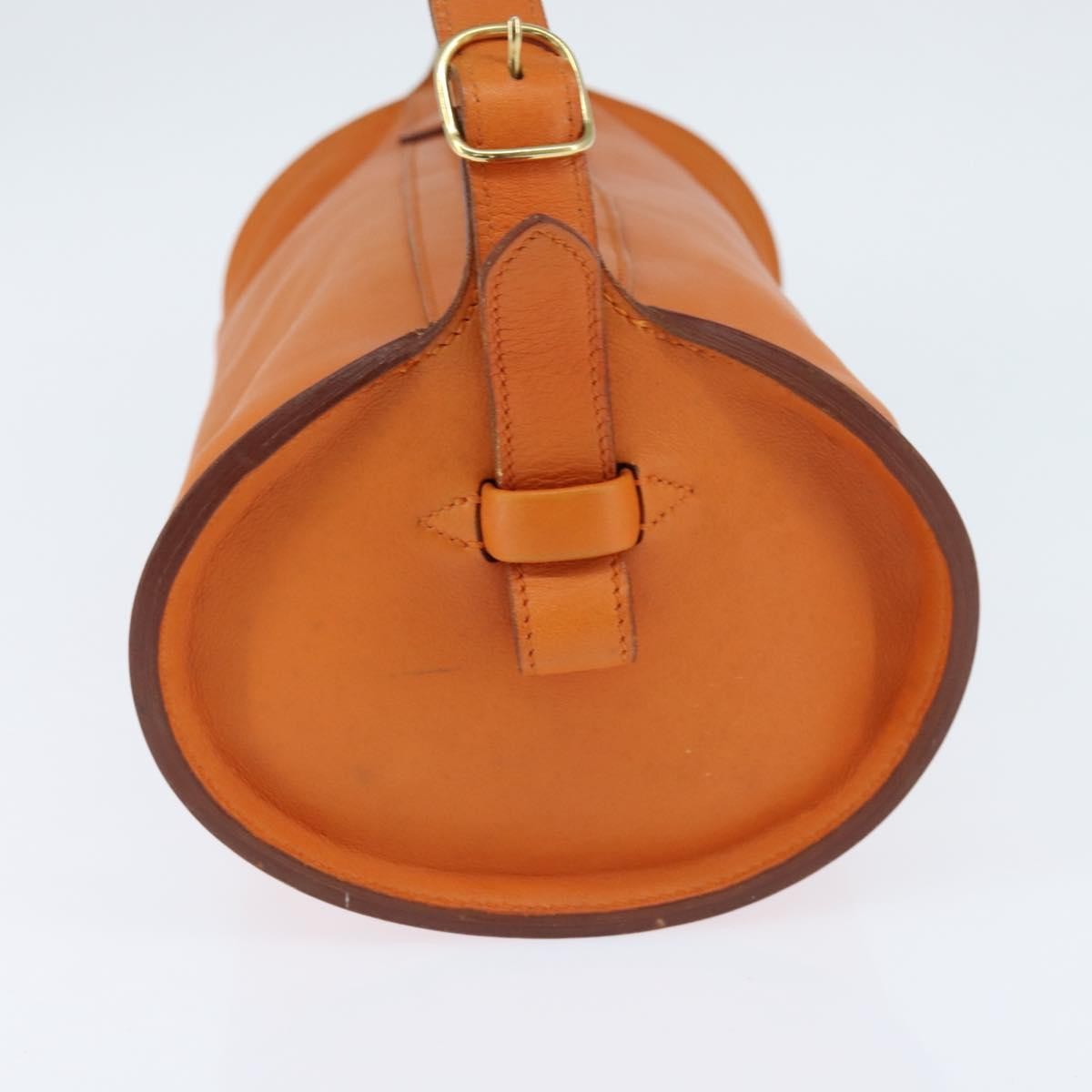 Hermes Sac Doremi Bag Leather, ORANGE, LEATHER, Shoulder bag