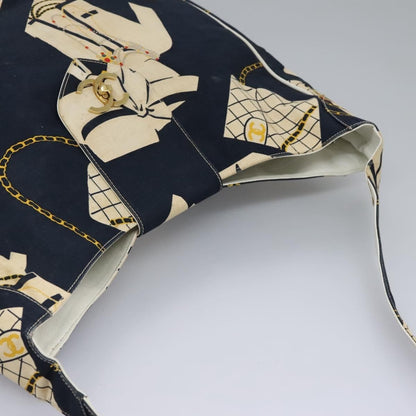 Chanel Miss Mademoiselle Shoulderbag Canvas, NAVY, CANVAS, Shoulder bag