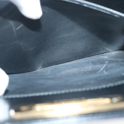 Salvatore Ferragamo Vintage Gancini Chain Shoulder Bag Leather, BLACK, LEATHER, Shoulder bag