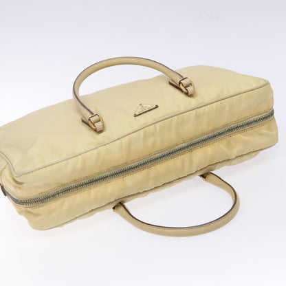 Prada Vintage Zip Handbag Tessuto, BEIGE, NYLON, Handbag
