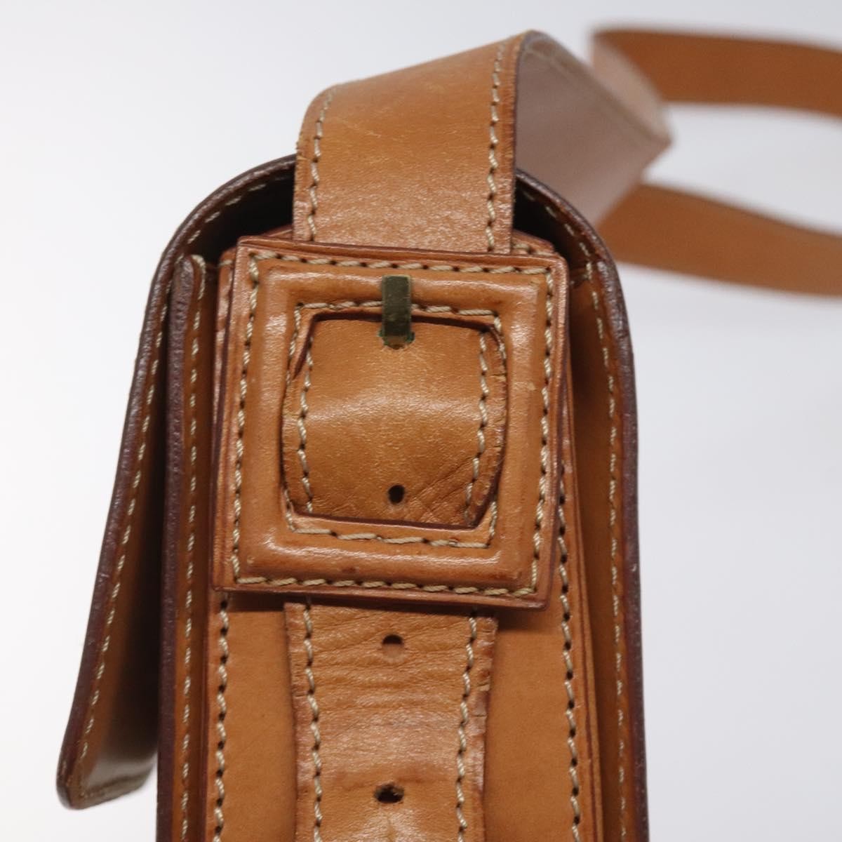 Celine Vintage Convertible Macadam Turnlock Shoulder Bag Canvas and Leather, BEIGE, CANVAS, Shoulder bag