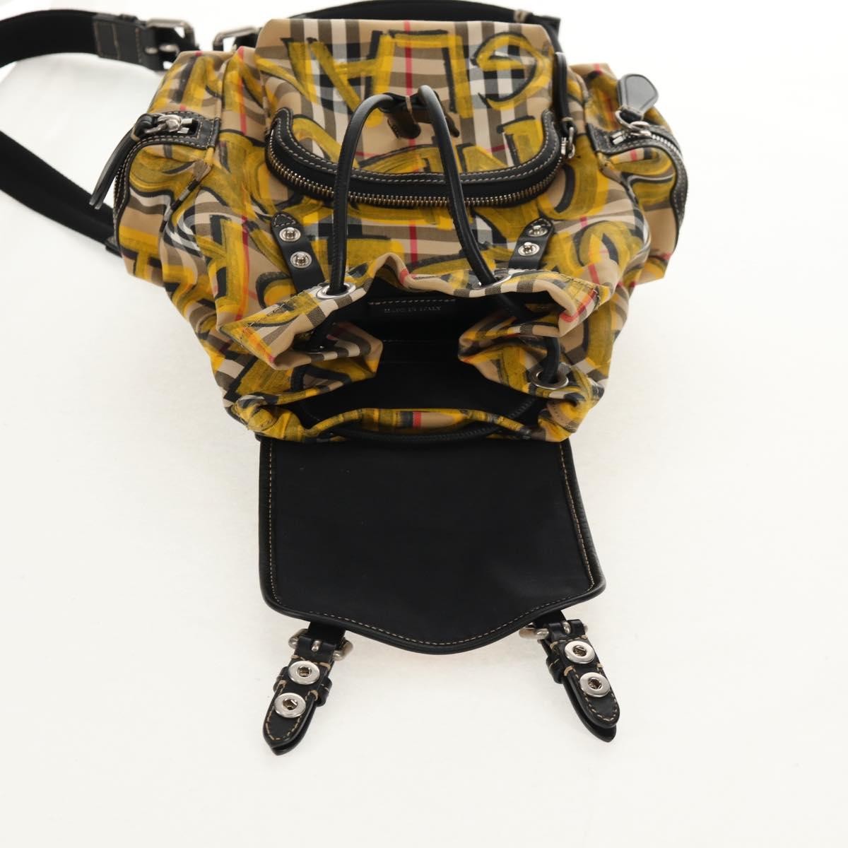 Burberry Graffiti Rucksack Backpack Vintage Check Canvas, BEIGE, CANVAS, Backpack