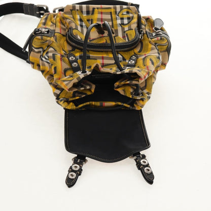 Burberry Graffiti Rucksack Backpack Vintage Check Canvas, BEIGE, CANVAS, Backpack