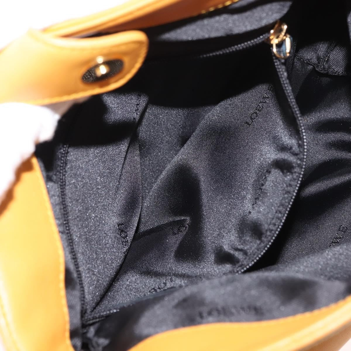 Loewe Anagram handbag Leather, YELLOW, LEATHER, Handbag