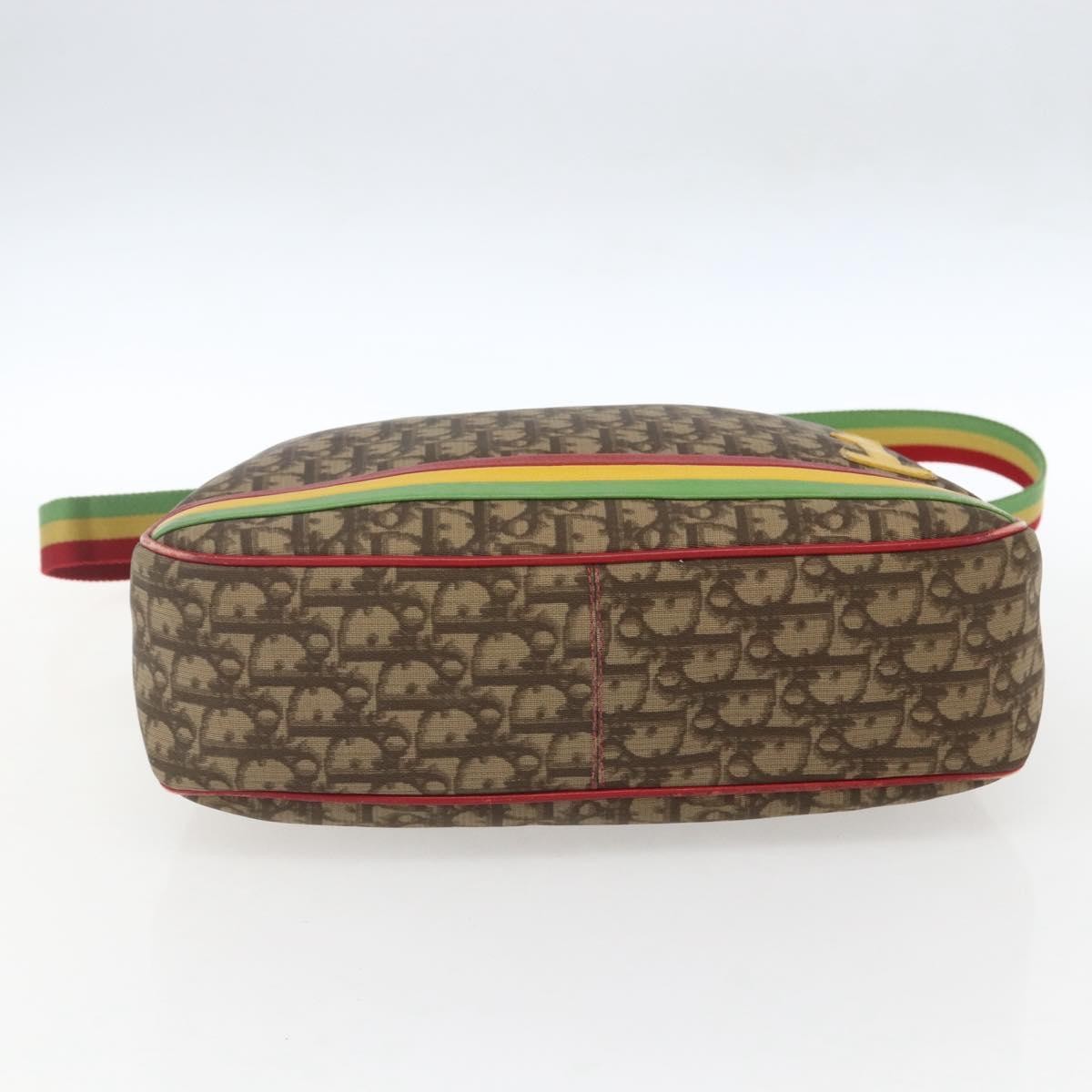 Christian Dior Vintage Rasta Messenger Bag Diorissimo Coated Canvas, BROWN, PVC, Shoulder bag