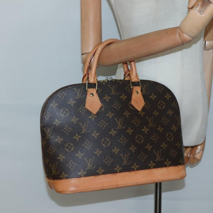 Louis Vuitton Alma Handbag Monogram Canvas, BROWN, CANVAS, Handbag