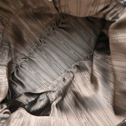 Salvatore Ferragamo Gancini handbag Leather, GRAY, LEATHER, Handbag