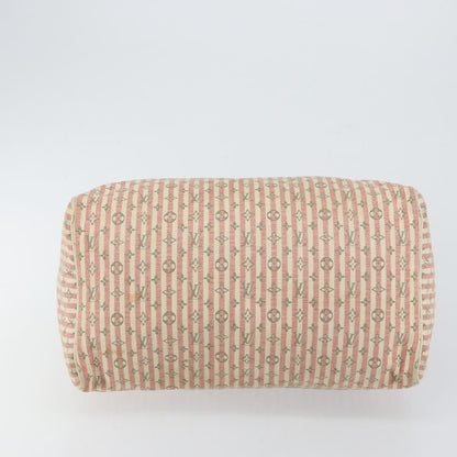 Louis Vuitton Speedy Handbag Mini Lin, PINK, CANVAS, Handbag
