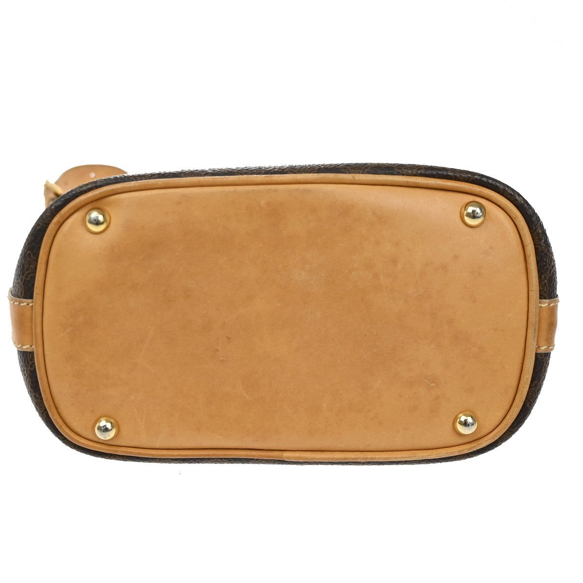 Celine Macadam Shoulder Bag PVC Leather, BROWN, CANVAS, Shoulder bag