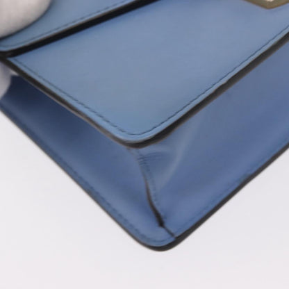 Gucci Sylvie Chain Shoulder Bag Leather, BLUE, LEATHER, Shoulder bag