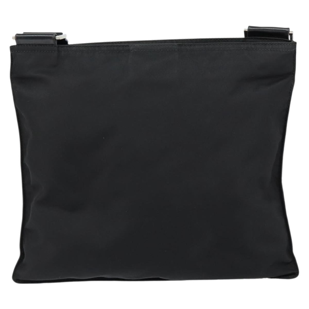 Prada Front Pocket Messenger Bag Tessuto, BLACK, NYLON, Shoulder bag