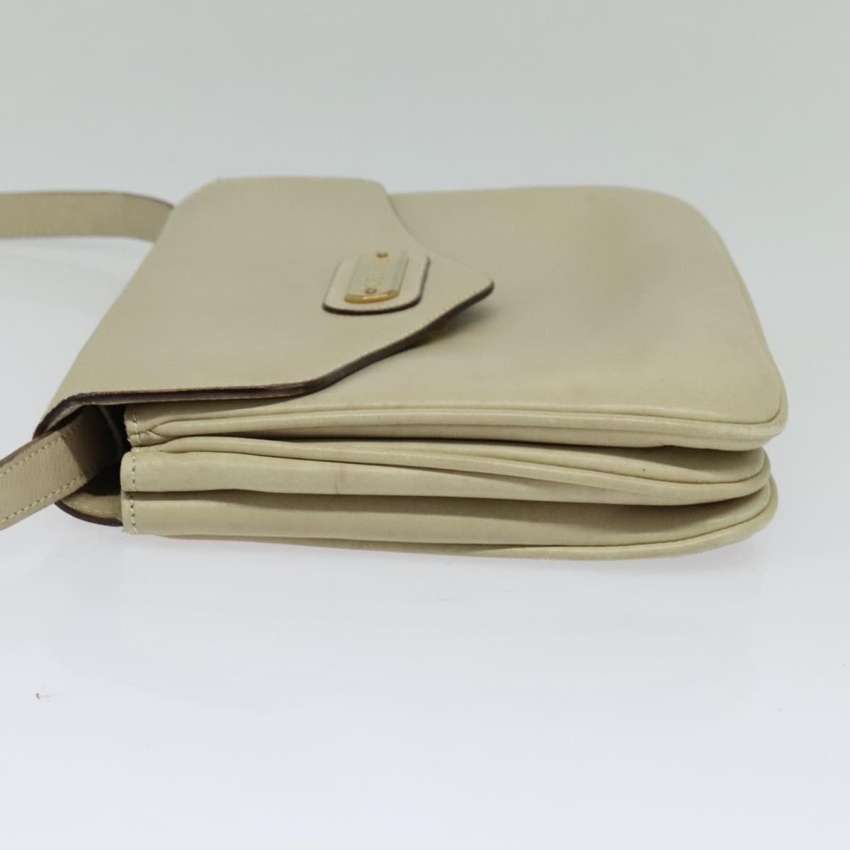 Celine Shoulder Bag Leather, BEIGE, LEATHER, Shoulder bag