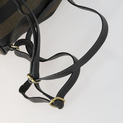 Fendi Pequin Front Pocket Backpack Coated Canvas, BROWN, PVC, Backpack