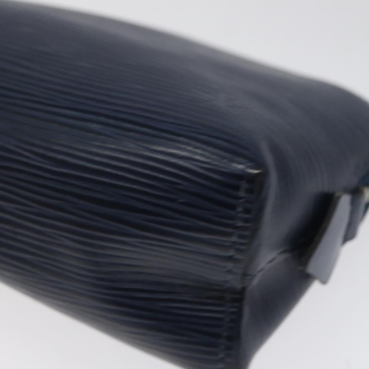 Louis Vuitton Cosmetic Pouch Epi Leather, BLUE, LEATHER, Toiletry Case